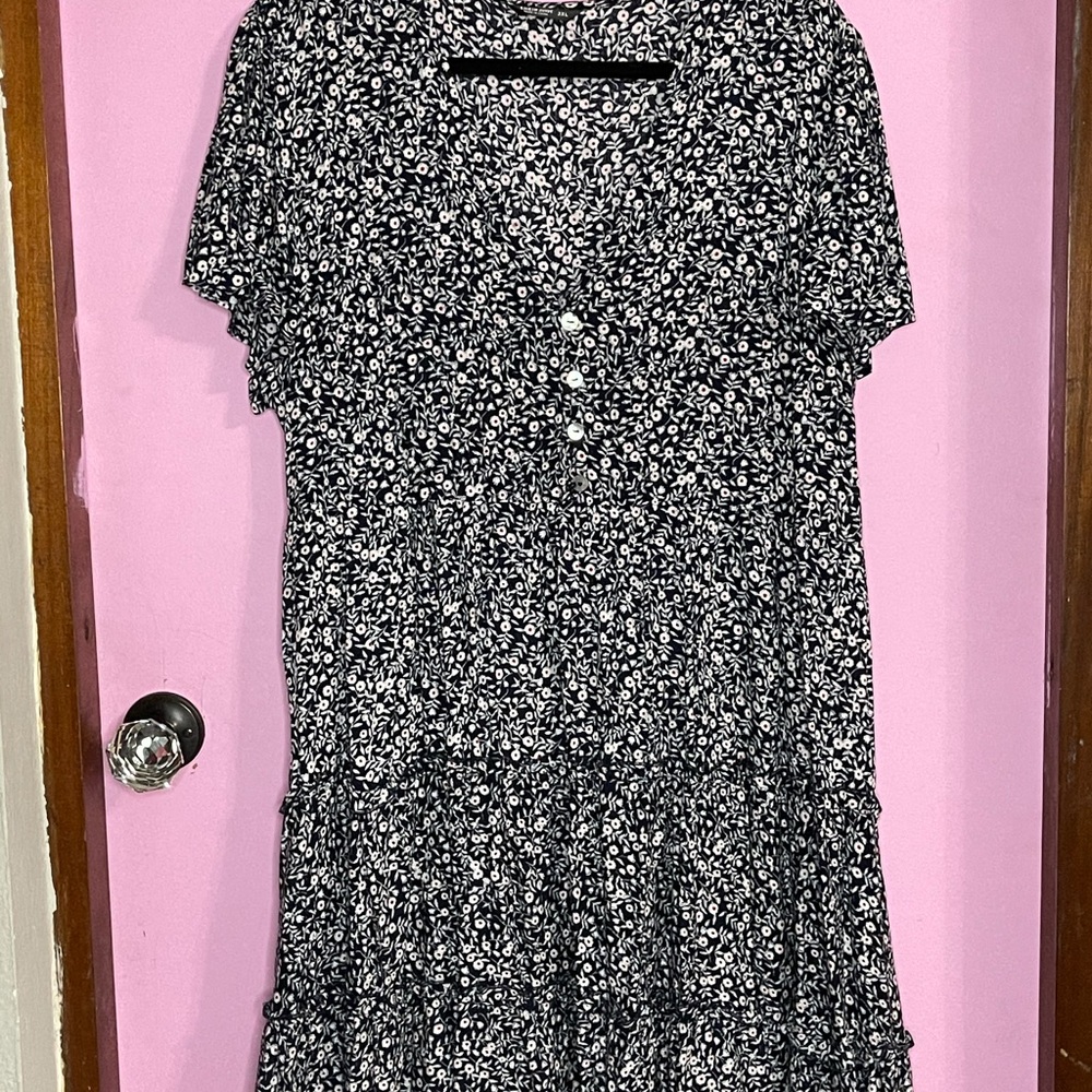 Tunic floral v neck dress